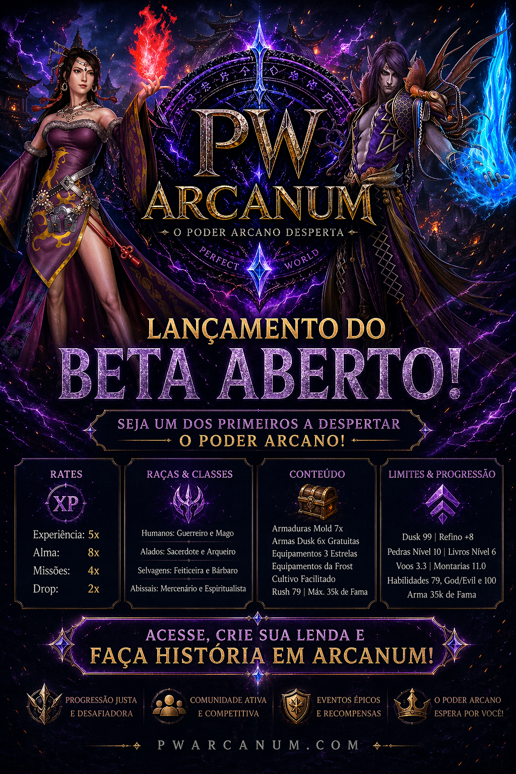 Lançamento do Servidor Beta Teste